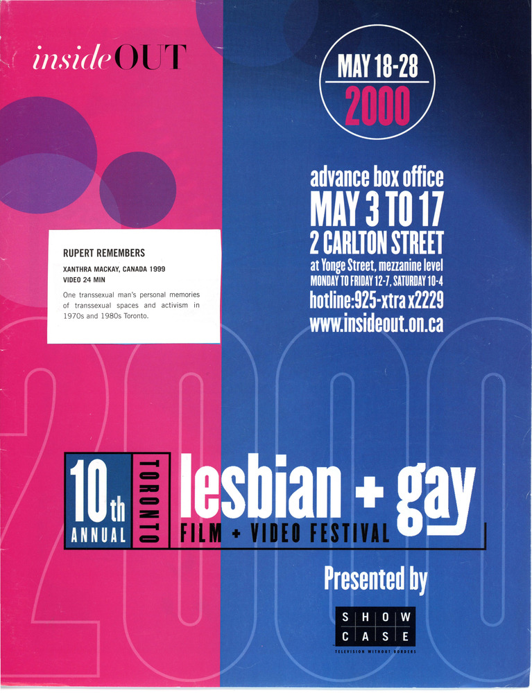 Download the full-sized PDF of Leaflet from Lesbian + Gay Film and Video Festival