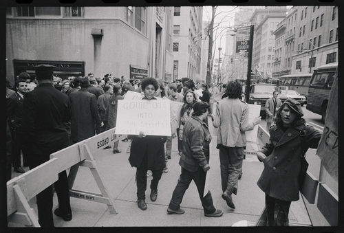 Download the full-sized image of St. Patrick's Cathedral Demonstrators March with Sylvia Rivera Holding Sign