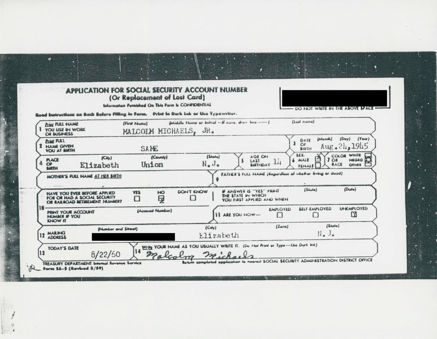 Download the full-sized PDF of Application for Social Security Account Number