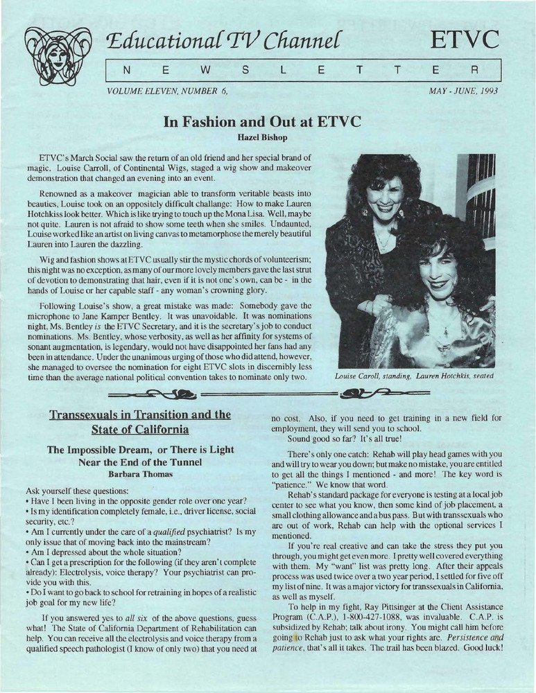 Download the full-sized PDF of ETVC Newsletter Vol. 11, No. 6