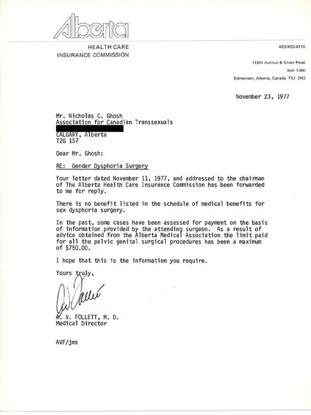 Download the full-sized image of Letters from the Alberta Health Care Insurance Commission and the Manitoba Health Service Comission to Rupert Raj (1977, 1978)