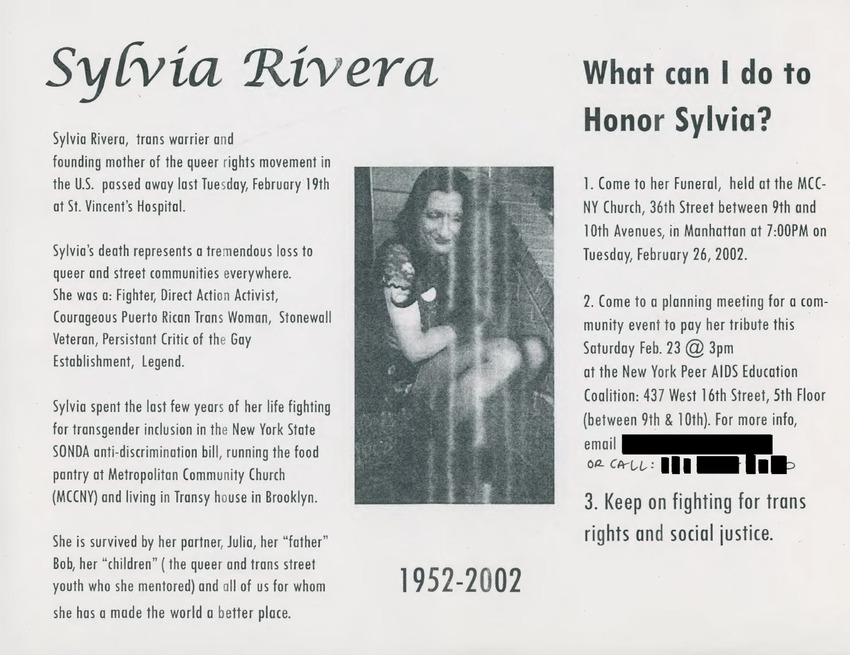 Download the full-sized PDF of What Can I Do to Honor Sylvia?