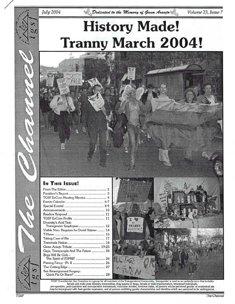 Download the full-sized PDF of TGSF Newsletter Vol. 23, Issue 7