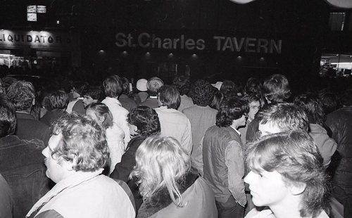 Download the full-sized image of Halloween Crowd Outside St. Charles Tavern