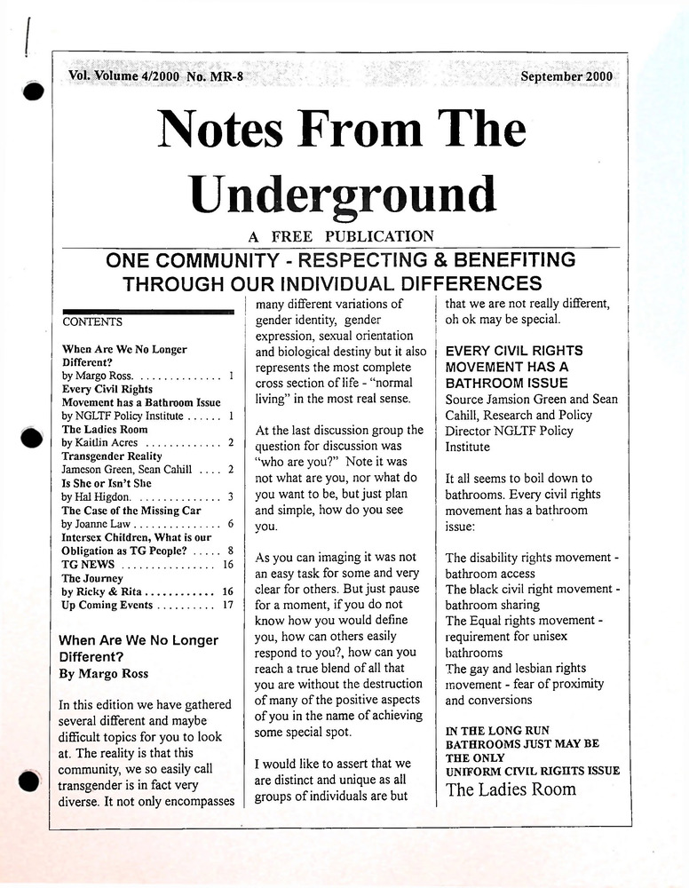 Download the full-sized PDF of Notes From The Underground 2000 No. 4