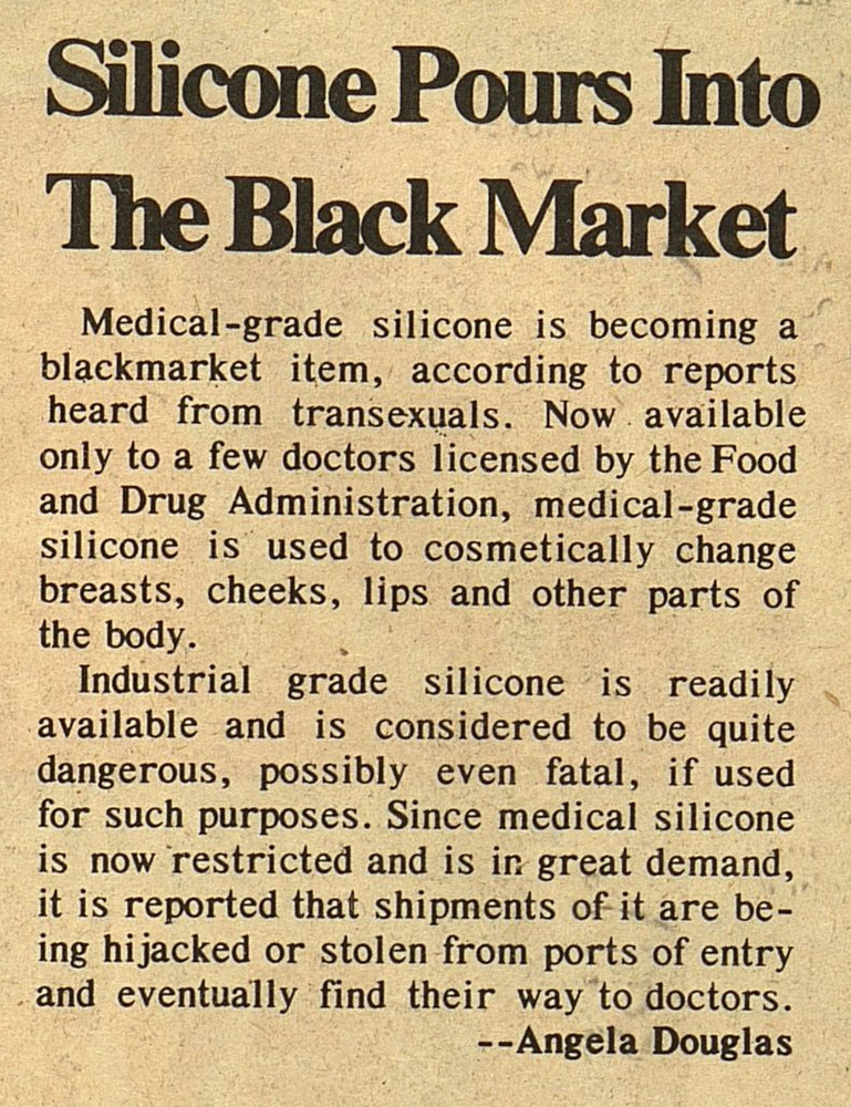 Download the full-sized PDF of Silicone Pours Into The Black Market